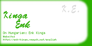 kinga enk business card